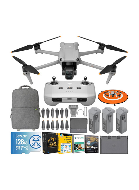 

DJI Air 3 Drone Quadcopter with RC-N2 Remote, 48MP, Grey