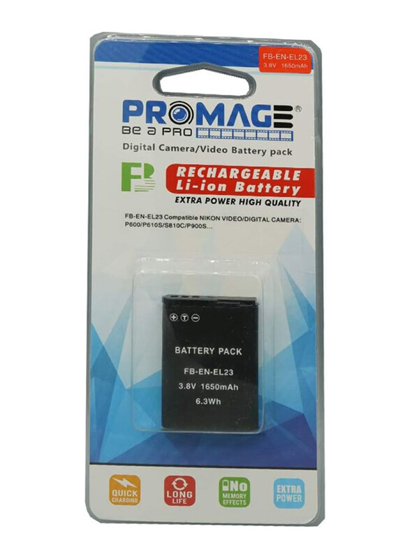 

Promage Rechargeable Battery for Nikon, ENEL23, Black