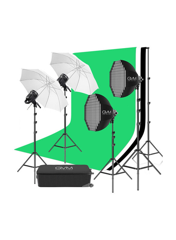 

Generic GVM Great Video Maker P80S LED 4-Light Kit with Umbrellas, Black