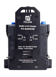 Fxlion FX-NANO4S Nano 4-Channel Quad V-Mount Charger for Nano One/Two, Black