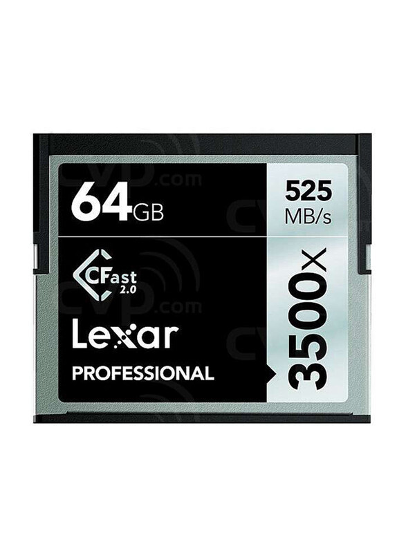 

Lexar 64GB Professional 3500x (525MB/s) Pro CompactFlash Memory Card, LC64GCRBEU3500, Multicolour