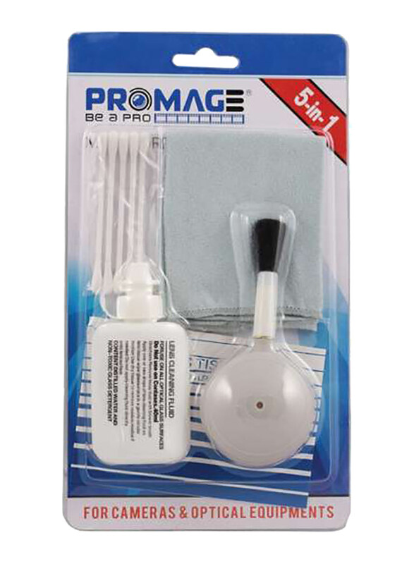 

Generic Promage PM114 5-in-1 Cleaning Kit for Cameras/Optical Equipments, White