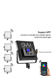 GVM 50RS RGB Video Light Full Color Output CRI97+ APP Control 3200K-5600K LED Continuous Video Light Kit for Studio, Black