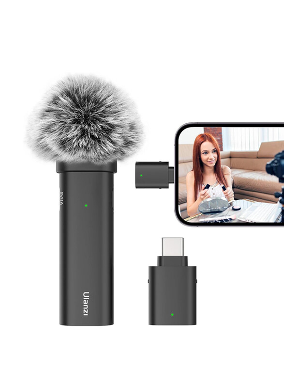 

Ulanzi Wireless Lavalier Microphone, Black