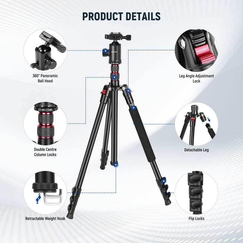 Neewer Aluminum Alloy Camera Monopod Tripod with Ballhead