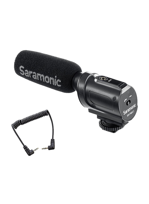 Saramonic SR-PMIC1 Lightweight Super-Cardioid Condenser Microphone for DSLRs/Camcorders, Black