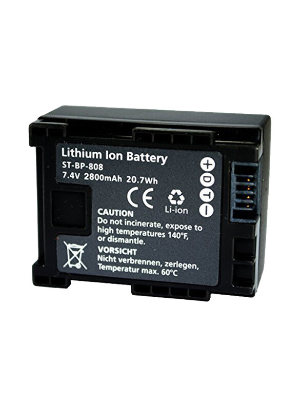 

SDV Canon BP-808 Replacement Battery for FS10, FS11, FS100, FS21, FS22, FS200, FS31, FS300, Black