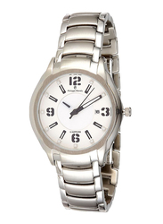 Philippe Moraly of Switzerland Analog Watch for Women with Stainless Steel Band. Water Resistant. M1322WW. Silver-White