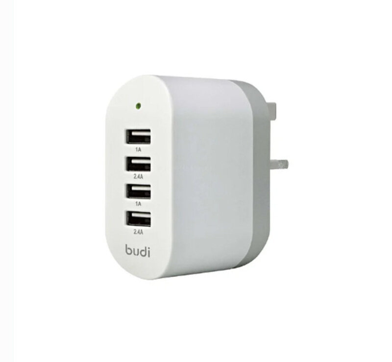 

BUDI HOME CHARGER 4USB WHITE