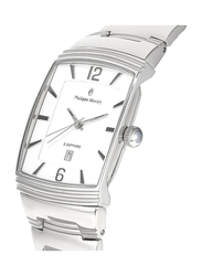 Philippe Moraly of Switzerland Analog Watch for Women with Stainless Steel Band. Water Resistant. M1324WW. Silver-White