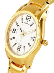 Philippe Moraly of Switzerland Analog Watch for Women with Stainless Steel Band. Water Resistant. M1322GW. Gold-White