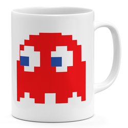Red Game Ghost Pacman Style 11oz Coffee Mug Pacman Red11oz Ceramic Novelty Mug