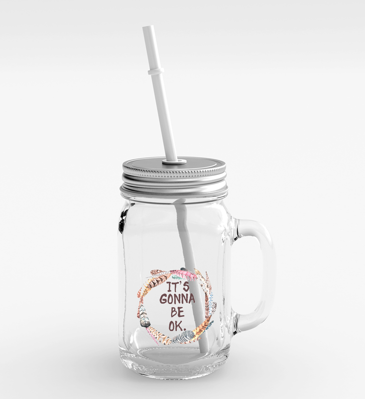 

Loud Universe Clear Glass Mason Jar with Lid/Straw - Go Away Party Favour