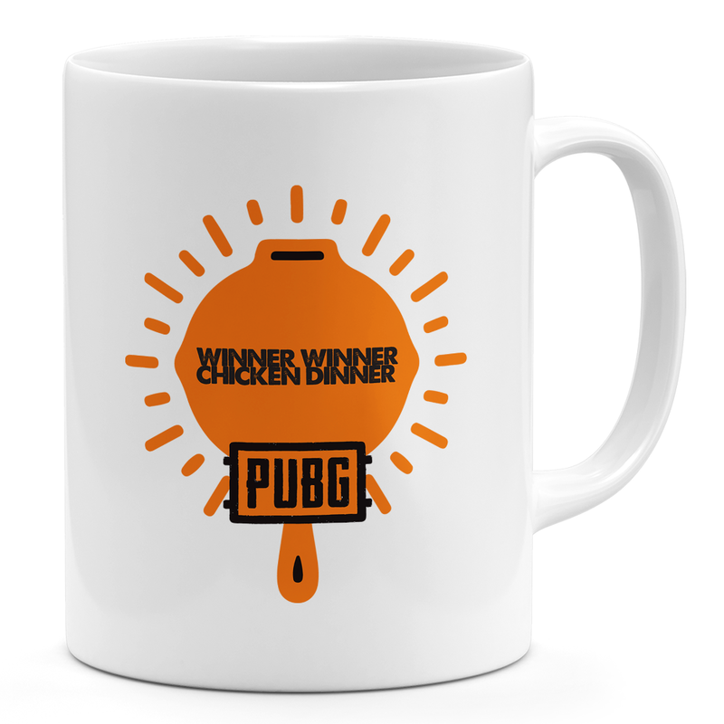 

Loud Universe Pubg 11oz Coffee Mug Chicekn Dinner Pan Black Ceramic Novelty Mug