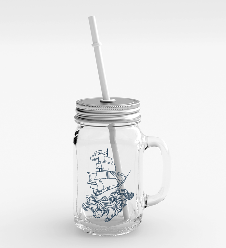 

Loud Universe Clear Glass Mason Jar with Lid/Straw - i Like My Coffee Party Favour