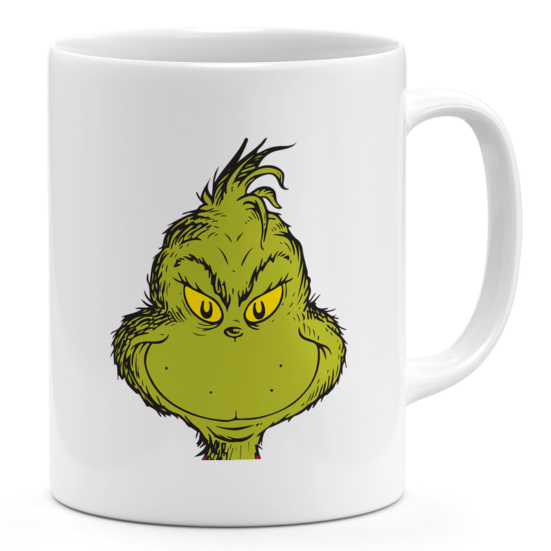 

Loud Universe Face of Grinch 11oz Coffee Mug Green Cat 11oz Ceramic Novelty Mug