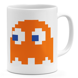 Pacman ORange 11oz Coffee Mug Retro Game Enemy 11oz Ceramic Novelty Mug