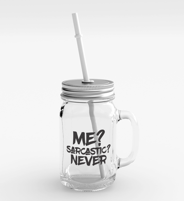 

Loud Universe Clear Glass Mason Jar with Lid/Straw - Just Deduce It Party Favour
