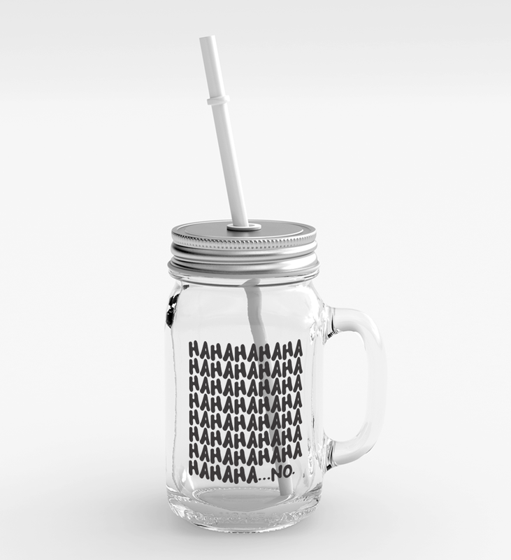 

Loud Universe Clear Glass Mason Jar with Lid/Straw - i Am Not Bossy Party Favour