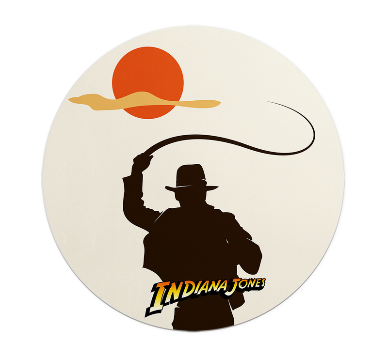 

Loud Universe Classic Poster Whip Non-Slip Indiana Jones High Quality Circle Round Mouse Pad, Multicolor
