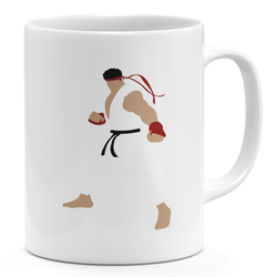 Ryu Street Fighter 11oz Coffee Mug Minimal Art Ryu 11oz Ceramic Novelty Mug