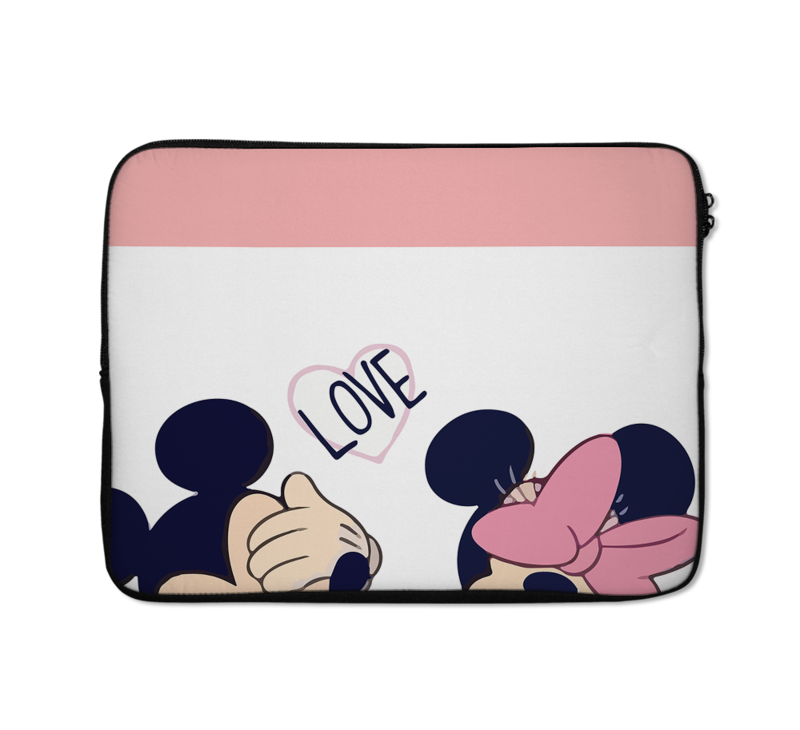 

Loud Universe Couples Case, Multicolor Valentine gift Mickey and Minni Mouse High Quality Neoprene Laptop Case, Multicolor