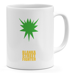 Blanka Street Fighter 11oz Coffee Mug Minimal Street Fighter 11oz Ceramic Novelty Mug