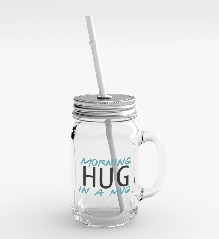 

Loud Universe Clear Glass Mason Jar with Lid/Straw - My Name Is Sherlock Party Favour