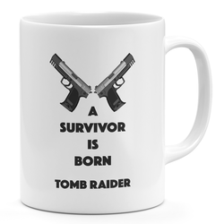 Survivor Quote Lara Croft 11oz Coffee Mug Tomb Raider 11oz Ceramic Novelty Mug