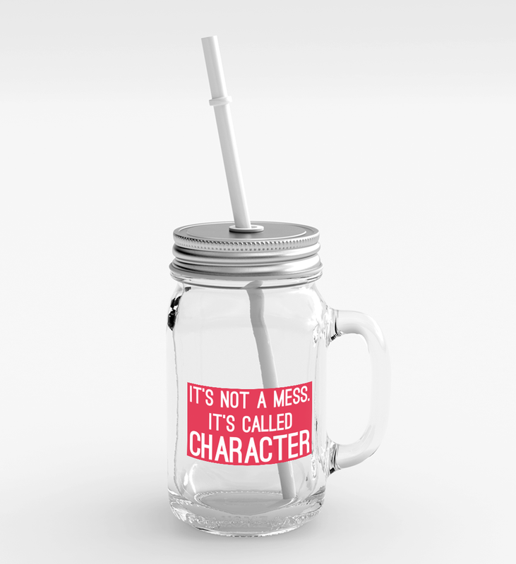 

Loud Universe Clear Glass Mason Jar with Lid/Straw - Summer Travel Party Favour