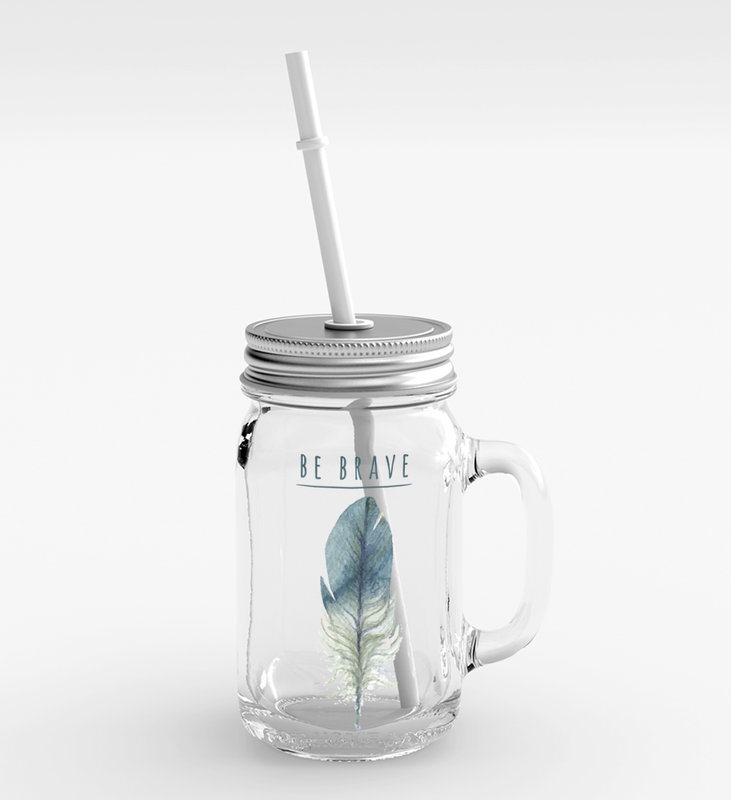 

Loud Universe Clear Glass Mason Jar with Lid/Straw - i Just Want To Drink Coffee Party Favour