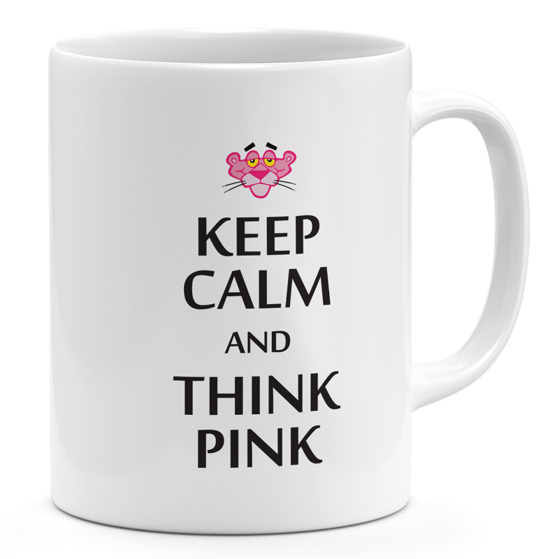

Loud Universe Keep Calm Pink Panther 11oz Coffee Mug Think Pink 11oz Ceramic Novelty Mug