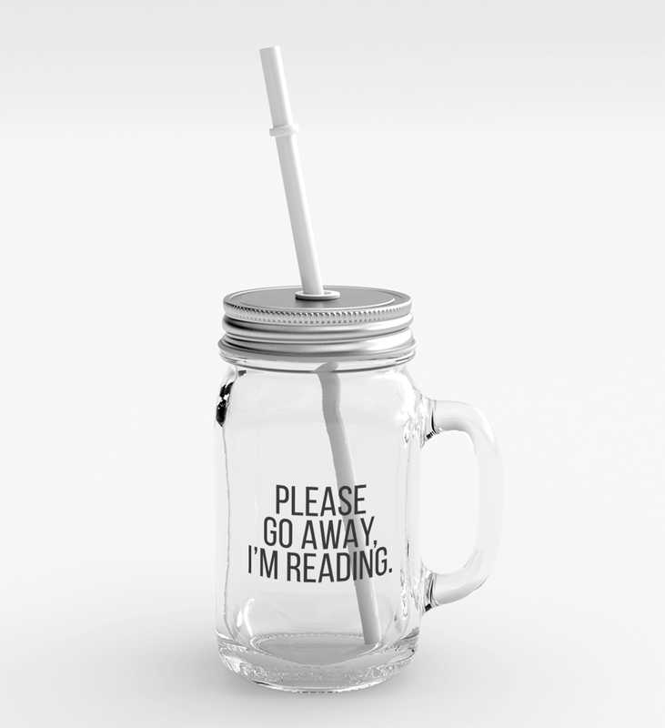 

Loud Universe Clear Glass Mason Jar with Lid/Straw - #Icant Party Favour