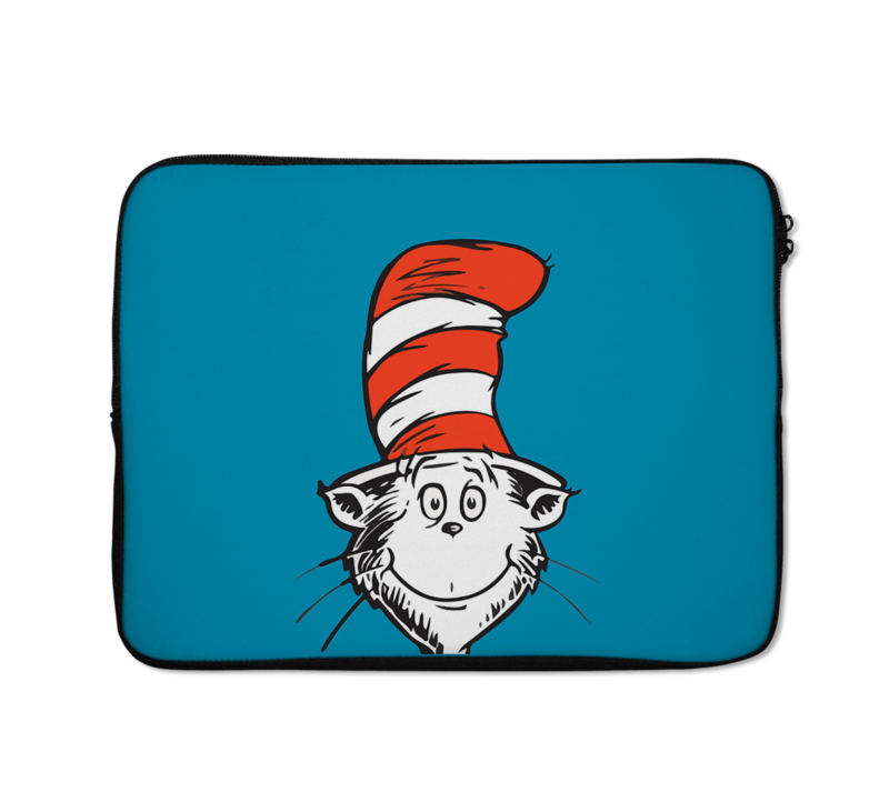 

Loud Universe Dr Seuss Face Cute Hat Red Laptop Case, Multicolor
