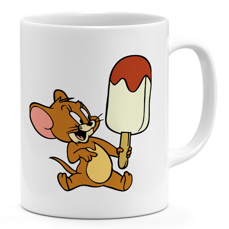 

Loud Universe Classic Tom and Jerry 11oz Coffee Mug Jerry Ice Cream Win 11oz Ceramic Novelty Mug