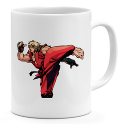 Ken Fiigure Action 11oz Coffee Mug Street Fighter Ken 11oz Ceramic Novelty Mug