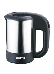 Geepas 0.5L Electric Stainless Steel Travel Kettle, 1000W, GK175, Silver/Black