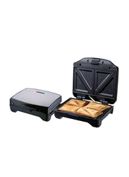 Geepas 3-in-1 Stainless Steel Detachable Sandwich Maker, 750W, GSM5425, Silver/Black