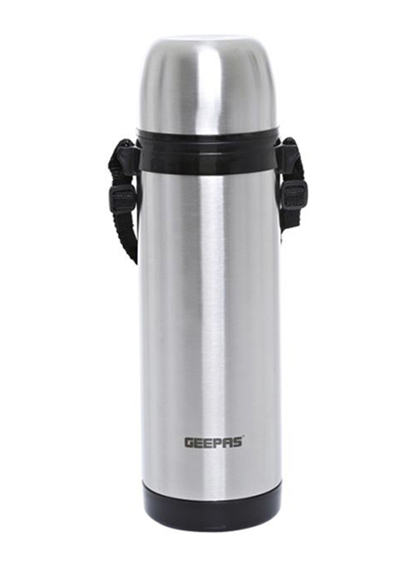 Geepas 0.8 Ltr Stainless Steel Inner Vacuum Flask, GSVF4116, Silver