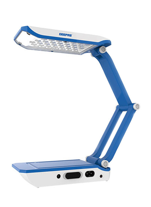 

Geepas Rechargeable LED Desk Lamp, 4V, 1600mAh, GDL5573, Blue
