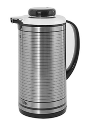 Geepas 1.0 Ltr Hot and Cold Stainless Steel Vacuum Flask, GVF5258, Black/Silver