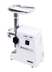 Geepas Stainless Steel Electric Meat Grinder, 2000W, GMG767, White/Silver