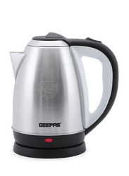 Geepas 1.8L Electric Stainless Steel Kettle, 1400W, with Auto Cut Off, GK5466, Silver
