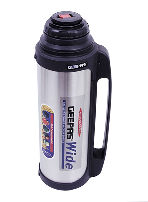 Geepas 2.2 Ltr Stainless Steel Inner Vacuum Flask, GSVB4113, Silver