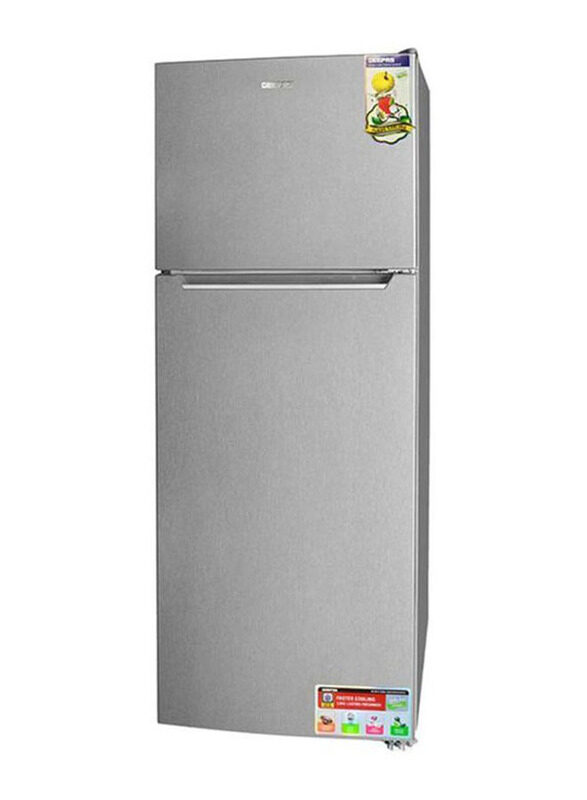 

Geepas Double Door Refrigerator, 410L, GRF4120SSXN, Silver