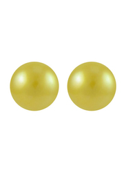 Vera Perla 18K Yellow Gold Stud Earrings for Women, with Pearl Stones, Yellow