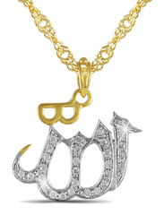 Vera Perla 18K Gold Necklace for Women, with 0.17ct Diamonds 3D Heart Pendant, Gold