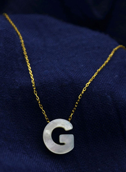 فيرا بيرلا سوار من الذهب عيار 18 قيراط للنساء، مع حرف G من عرق اللؤلؤ، ذو لون أبيض.