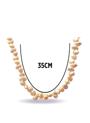 Vera Perla 18k Solid Gold Pearls Charm Necklace for Women, Off White