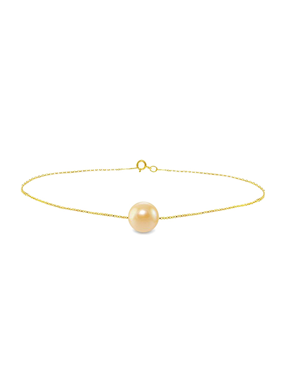 Vera Perla 10K Gold Chain Bracelet for Women, with Pearl Stone, Gold